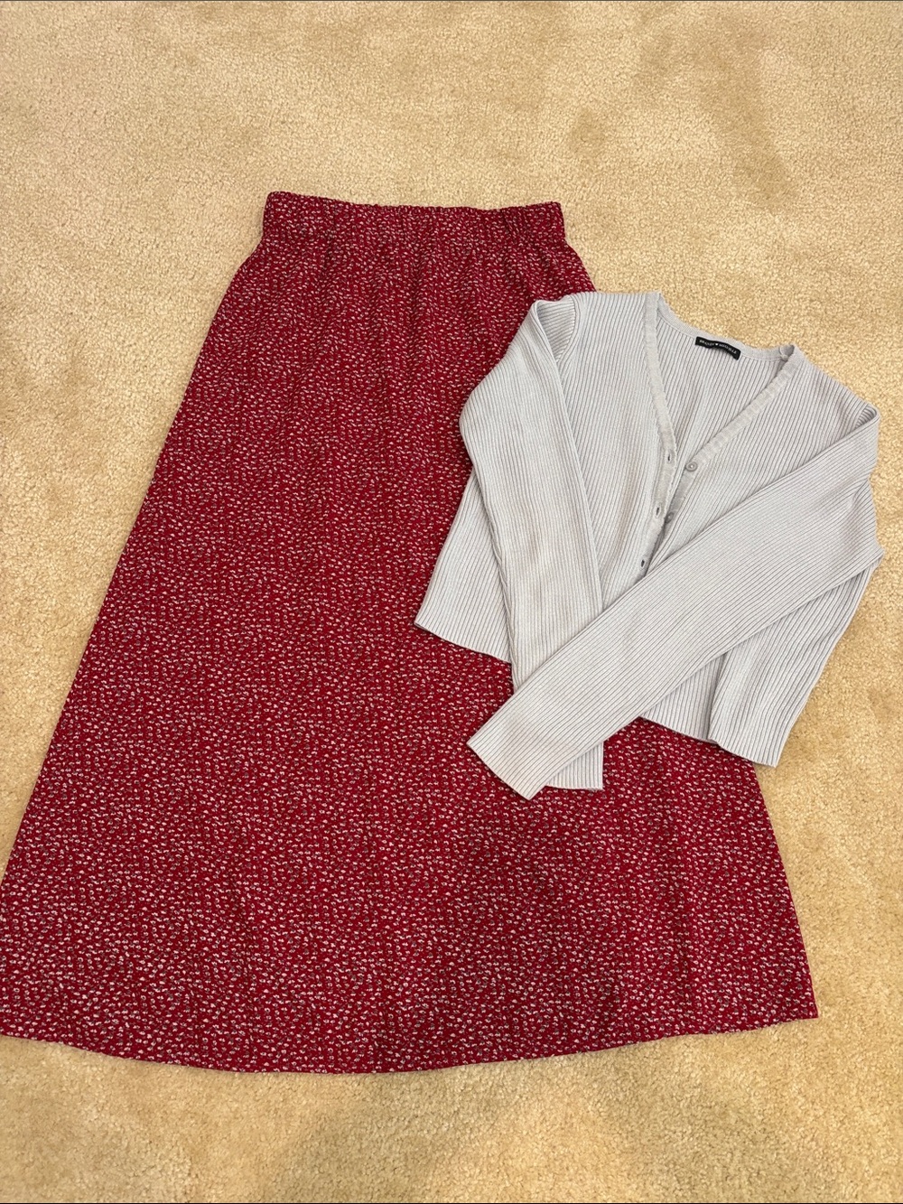 Brandy Melville Cardigan and Midi Skirt